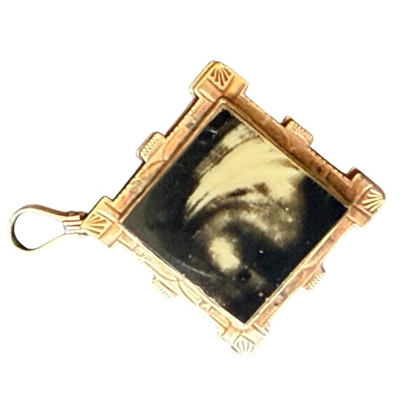 Rose Gold Cameo Classical Centurion Roman Soldier Locket Pendant 1x1 Inch - Picture 4 of 11